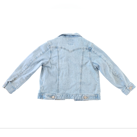 GB Girls Patch Light-Wash Jean Jacket / Size 6X - Picture 13 of 15